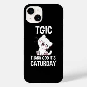 TGIC Gott sei Dank ist Caturday Case-Mate iPhone 14 Hülle