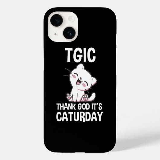 TGIC Gott sei Dank ist Caturday Case-Mate iPhone Hülle (Rückseite)