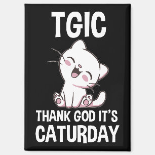 TGIC Gott sei Dank ist Caturday Magnet
