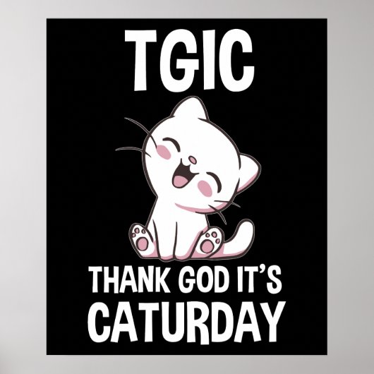 TGIC Gott sei Dank ist Caturday Poster (Vorne)