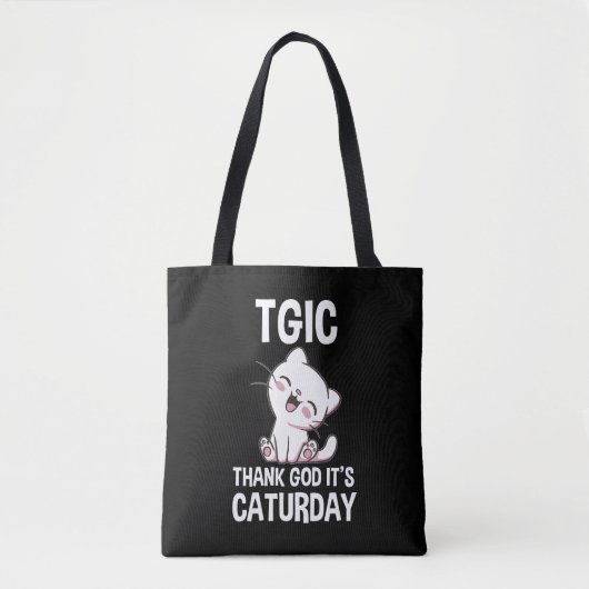 TGIC Gott sei Dank ist Caturday Tasche (Vorderseite)