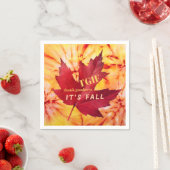 TGIF Dankbarkeit Es ist Herbst Herbst Herbst Leave Serviette (Beispiel)