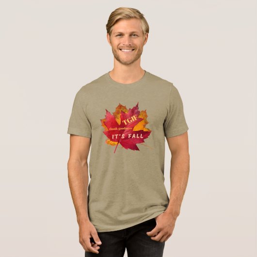 TGIF Danke Güte Es ist Herbst Herbst Verlierer Män Tri-Blend Shirt (Vorderseite voll)