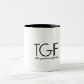 TGIF. Diese Großmutter ist fabelhaft! Zweifarbige Tasse (Mittel)