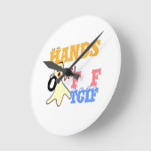 TGIF fRIDAY COLORS.png Runde Wanduhr (Winkel)