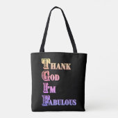 TGIF Gott sei Dank bin ich fabelhaft Tasche (Rückseite)