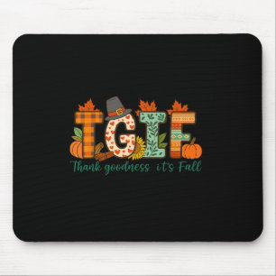 Tgif Gott sei Dank ist es Herbst Herbst Thanksgivi Mousepad