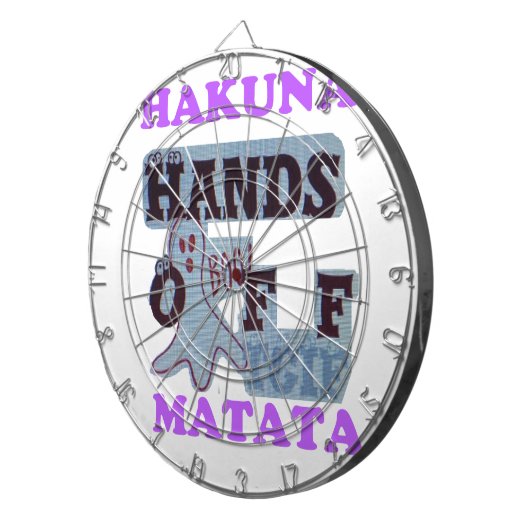 TGIF Hakuna Matata Hands Off Boo Funny Face Dartscheibe (Vorderseite rechts)