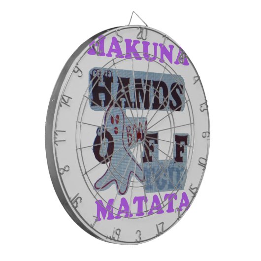 TGIF Hakuna Matata Hands Off Boo Funny Face Dartscheibe (Vorderseite Links)