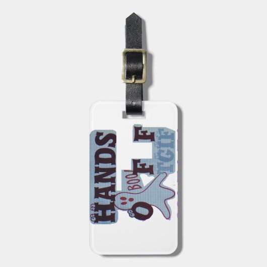 TGIF Hakuna Matata Hands Off Boo Funny Face Gepäckanhänger (Vorderseite vertikal)