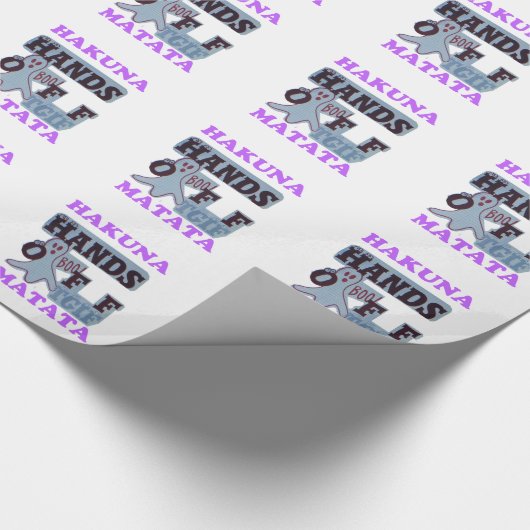 TGIF Hakuna Matata Hands Off Boo Funny Face Geschenkpapier (Ecke)