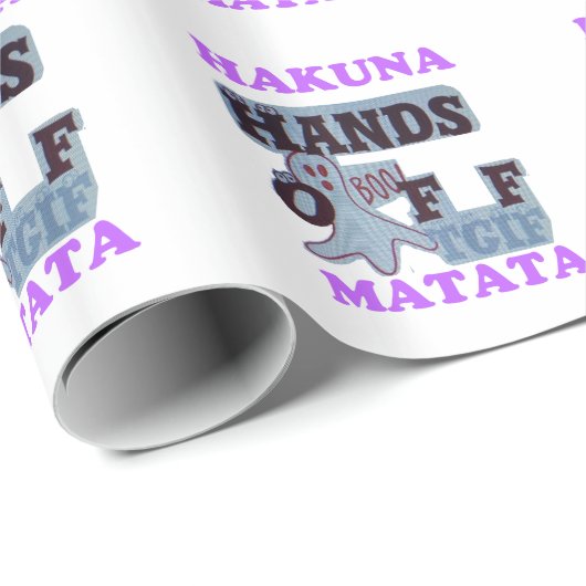 TGIF Hakuna Matata Hands Off Boo Funny Face Geschenkpapier (Rolleneckpunkt)