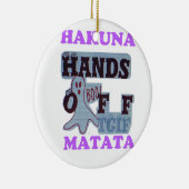 TGIF Hakuna Matata Hands Off Boo Funny Face Keramikornament (Rechts)