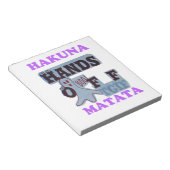 TGIF Hakuna Matata Hands Off Boo Funny Face Notizblock (angewinkelt)