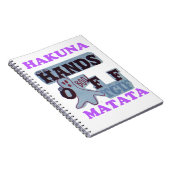 TGIF Hakuna Matata Hands Off Boo Funny Face Notizblock (Rechte Seite)