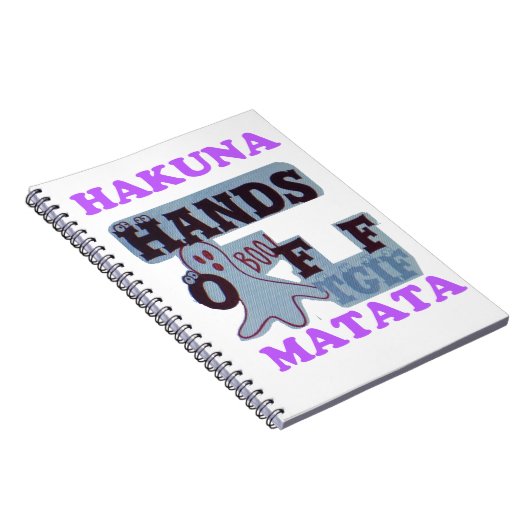 TGIF Hakuna Matata Hands Off Boo Funny Face Notizblock (Rechte Seite)