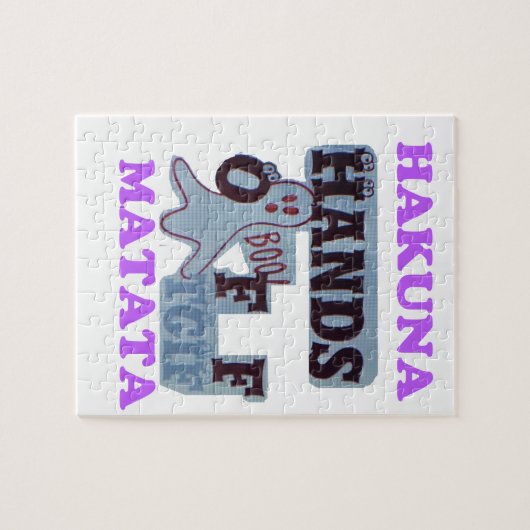 TGIF Hakuna Matata Hands Off Boo Funny Face Puzzle (Horizontal)