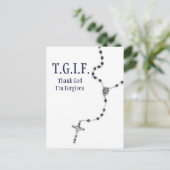 TGIF Rosary Postkarte (Stehend Vorderseite)