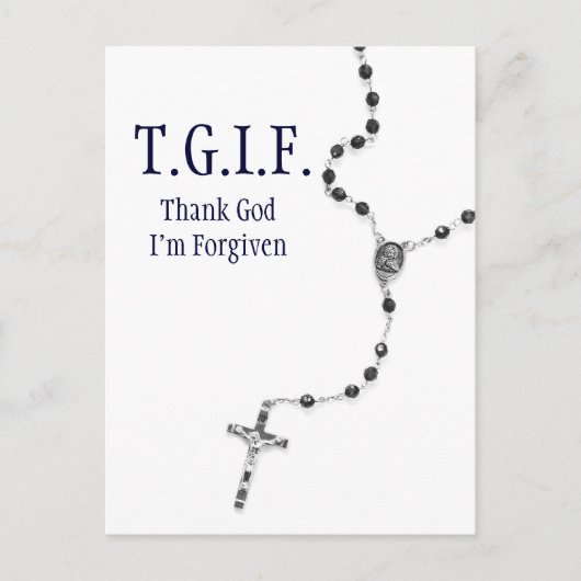 TGIF Rosary Postkarte (Vorderseite)