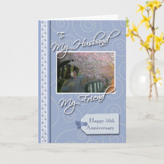 __th Anniversary - Mein Mann, Freund Karte (Gelbe Blume)