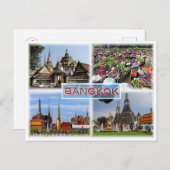TH Bangkok - Wat Pho - Floating Market - Gran Pala Postkarte (Vorne/Hinten)