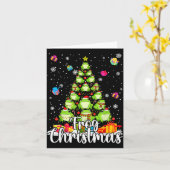 Th Cute Frog Christmas Tree Pajama Matching Costum Karte (Gelbe Blume)