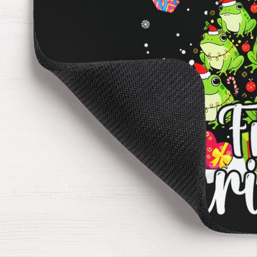 Th Cute Frog Christmas Tree Pajama Matching Costum Mousepad (Ecke)