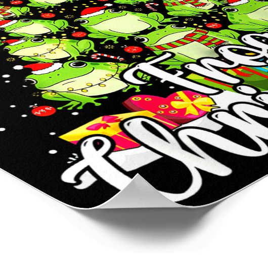 Th Cute Frog Christmas Tree Pajama Matching Costum Poster (Ecke)