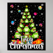Th Cute Frog Christmas Tree Pajama Matching Costum Poster (Vorne)