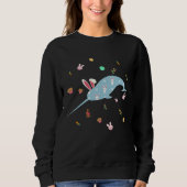 Th Cute Narwhal Easter Bunny Costume Egg Easter Sweatshirt (Vorderseite)