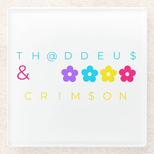 TH@DDEU$ & CRIM$ON GLASUNTERSETZER (Vorderseite)