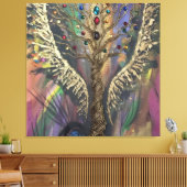 Th Divine Tree Of Life celestial wings and jewels Leinwanddruck (Insitu (Wohnzimmer))
