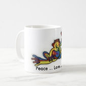 th_frogg, Friedens… Liebe-… Kaffee Kaffeetasse (Vorderseite Links)