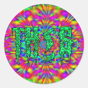 TH!S-Logo-Trippy-Aufkleber Runder Aufkleber