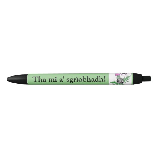 Tha MI a sgrìobhadh. Gälischer Schreibensstift Kugelschreiber (Vorderseite)