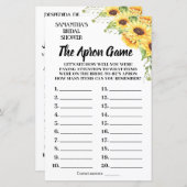 Tha Schürze Brautparty Spiel Englisch Spanisch (Vorne/Hinten)