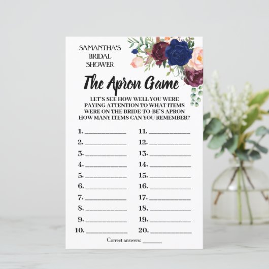 Tha Schürze Brautparty Spiel Englisch Spanisch (Stehend Vorderseite)