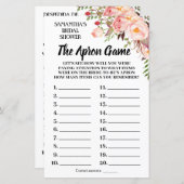 Tha Schürze Brautparty Spiel Englisch Spanisch (Vorne/Hinten)