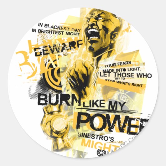 Thaal Sinestro 10 Runder Aufkleber (Vorderseite)