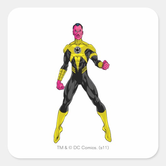 Thaal Sinestro 4 Quadratischer Aufkleber (Vorderseite)