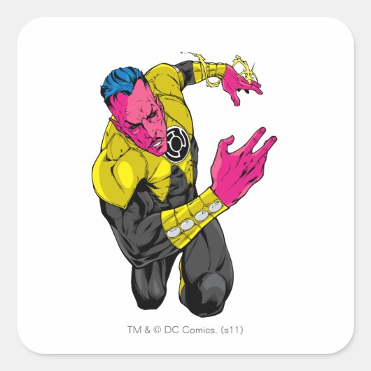 Thaal Sinestro 7 Quadratischer Aufkleber (Vorderseite)