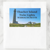 Thacher Island Twin Lights, Massachusetts Stickers (Tasche)