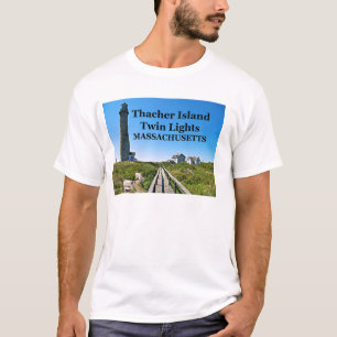 Thacher Island Twin Lights, Massachusetts T - Shir T-Shirt