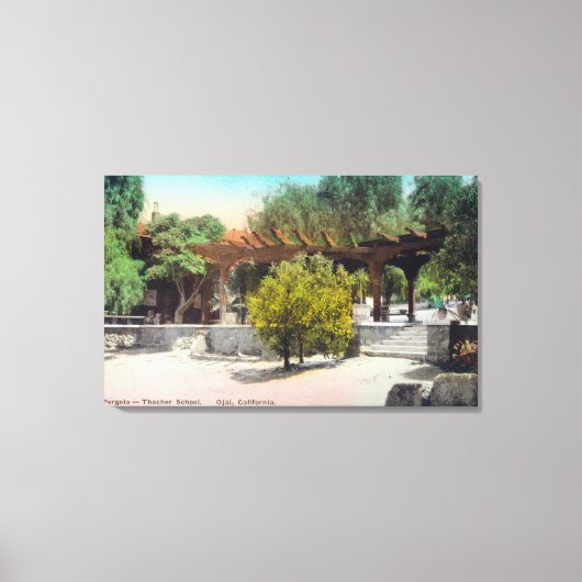 Thacher School Pergola ViewOjai, CA Leinwanddruck (Vorderseite)