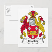 Thacker-Familienwappen Postkarte (Vorne/Hinten)
