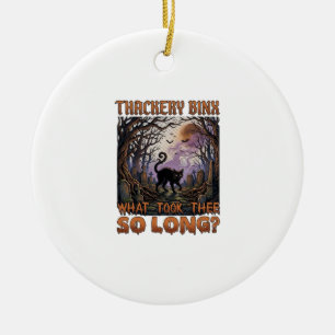 Thackery Binx Schwarze Katze Halloween Friedhof Fl Keramik Ornament