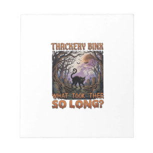 Thackery Binx Schwarze Katze Halloween Friedhof Fl Notizblock