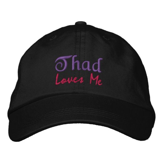 Thad Lieben Ich bestickte Name Hat / Cap Baseballkappe (Vorderseite)