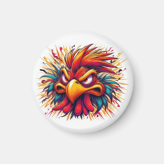 "Thad the Mad Rooster" Magnet (Vorne)
