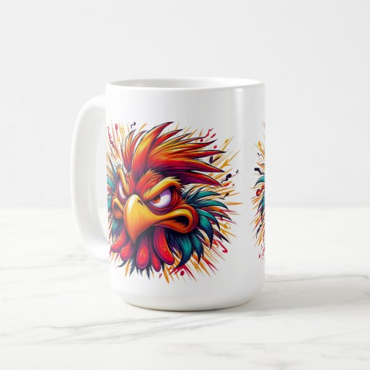 "Thad the Mad Rooster" Mug Kaffeetasse (Vorderseite Links)